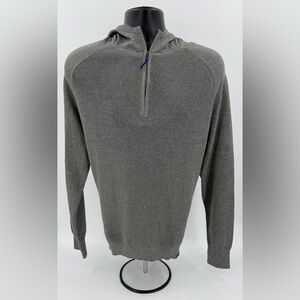 Patagonia Olive Green Quarter-Zip Knit Hoodie